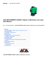 ADA INSTRUMENTS А00507 Topliner 3-360 Green Line Laser User manual