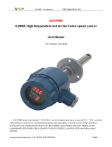 KLHA KD37M90 4-20MA High Temperature Hot Air Duct Wind Speed Sensor User manual