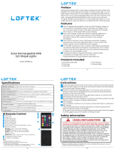 LOFTEK Solar Rechargeable RGB LED Shape Lights User manual