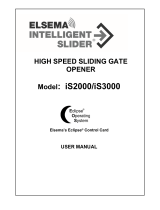 Elsema iS2000/iS3000 High Speed Sliding Gate Opener User manual