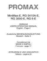 Promax RG 5410A-E User manual
