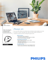 Philips TAN7506BK Wireless Headphone User manual