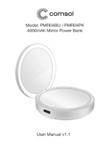 Comsol PMR04BU, PMR04PK 4000mAh Mirror Power Bank User manual