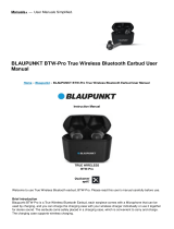 Blaupunkt BTW-Pro True Wireless Bluetooth Earbud User manual