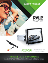 Pyle PL1SN104 10.1 Inch Touch Screen TFT or LCD Monitor Single Din MP5 Player User manual