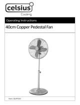 Celsius 40cm Copper Pedestal Fan User manual