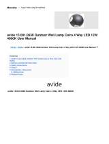 Avide 15.001.0638 Outdoor Wall Lamp Cairo 4 Way LED 12W 4000K User manual