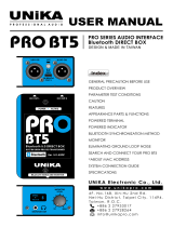 UNiKA PRO PRO BT5 Pro Series Audio Interface Bluetooth Direct Box User manual
