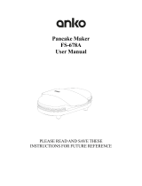 ANKO FS-678A Pancake Maker User manual