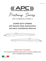 APC -STARK6 Super Duty 24v System Gate Automation Actuator User manual