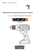 Worx WX354 20V Brushless Impact Drill User manual