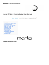 Marta MT-4614 Electric Kettle User manual