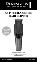 Remington HC6000AU Power X6 Hair Clipper User manual