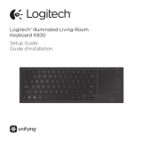 Logitech Illuminated Living-Room Keyboard K830 User manual