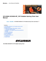 Sylvania SCH205-HP_VW Foldable Gaming Chair User manual