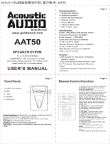 Acoustic AUDIO AAT50 User manual