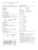 VITAL Bluetooth Slim Portable Keyboard User manual