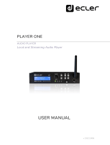Ecler Player One Local and Streaming Audio Player User manual