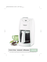 Cuisinart DGB-500BK - Grind & Brew Automatic Coffeemaker User manual