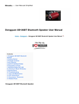 Dongguan 5B126BT Bluetooth Speaker User manual