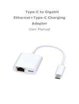 Microconnect Type-C to Gigabit Ethernet+Type-C Charging Adapter User manual