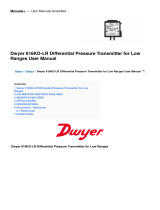 Dwyer 616KD-LR Differential Pressure Transmitter for Low Ranges User manual