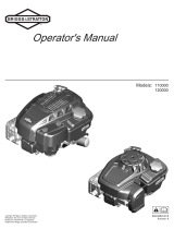 BRIGGS STRATTON 110000 Professional Series Single Cylinder Engines User manual