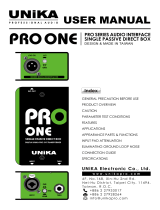 UNIKA PROAUDIO ProOne User manual