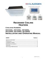 CONSORT CLAUDGEN HE7230SL Recessed Fit Downflow Ceiling Heater User manual