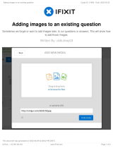 iFixit Adding Images to an Existing Question User manual