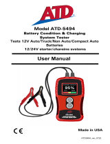 ATD -5494 Battery Condition and Charging System Tester User manual