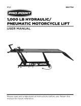 PRO POINT PRO-POINT 8667784 Pneumatic Motorcycle Lift User manual