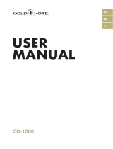 Gold Note CD-1000 User manual