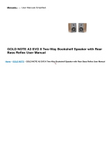 Gold Note A3 EVO II Two-Way Bookshelf Speaker User manual