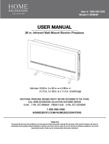 Home Decorators Collection SP6849 36 Inch Infrared Wall Mount Electric Fireplace User manual