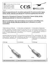 Keller 23-Ed Series Flameproof Pressure Transmitters User manual