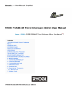 Ryobi RCS3840T Petrol Chainsaw 400mm User manual