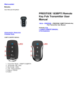 Prestige 183BPTI Remote Key Fob Transmitter User manual