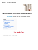 SwitchBot 850007706074 Wireless Remote User manual