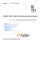 Ashley D631-01 Moriville Dining Chair User manual