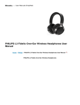 Philips L3 Fidelio Over-Ear Wireless Headphones User manual