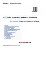 GGM Gastro DUK3 Gyros Doner Grill User manual