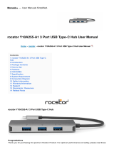 Rocstor Y10A255-A1 3 Port USB Type-C Hub User manual