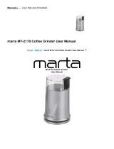 Marta MT-2178 Coffee Grinder User manual