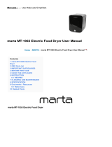 Marta MT-1955 Electric Food Dryer User manual