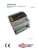 Aspar SDM-6TE 6 Temperatue Inputs Expansion Module User manual