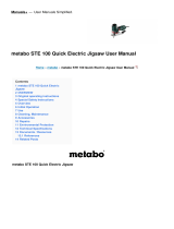 Metabo STE 100 User manual