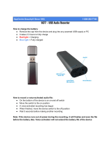 SpyCentre 6677 USB Audio Recorder User manual
