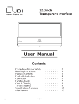 JDI LAM123M860B 12.3 Inch Transparent Interface User manual