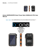 biione GEBRUIKERS Solar Power Bank 30000mAh lP54 User manual